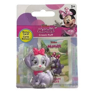 Disney Junior Minnie Mouse Cream Puff Figure Puppy Dog Ages 3+ Pink Purple